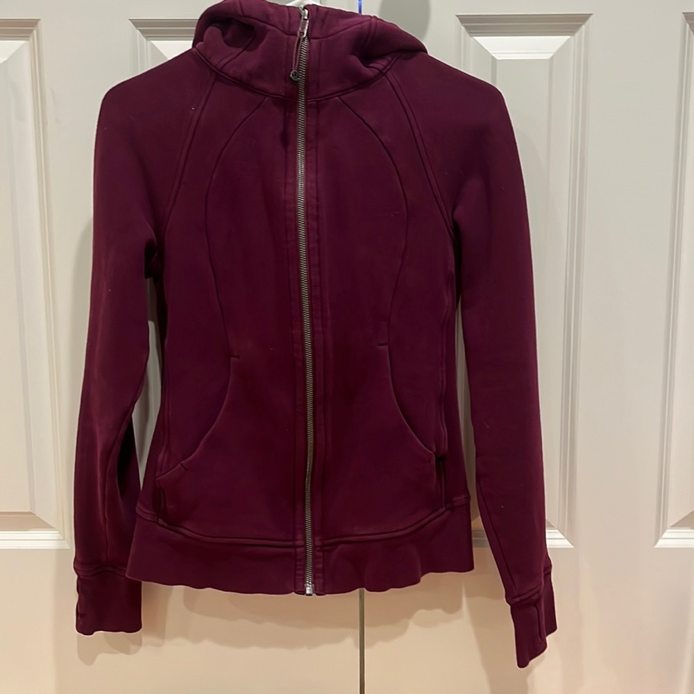 Lululemon full zip scuba plum color